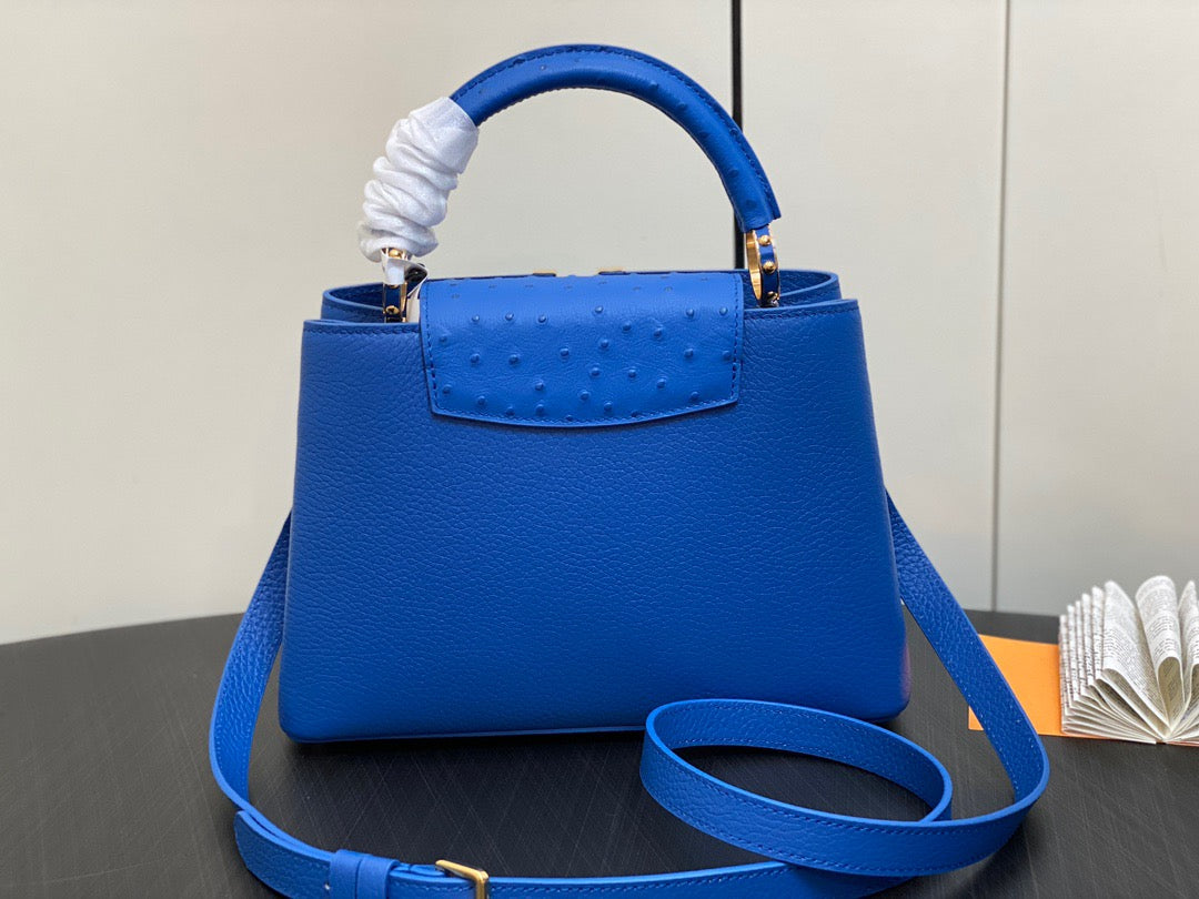 Louis Vuitton Capucines Small  Bag In Dark Blue