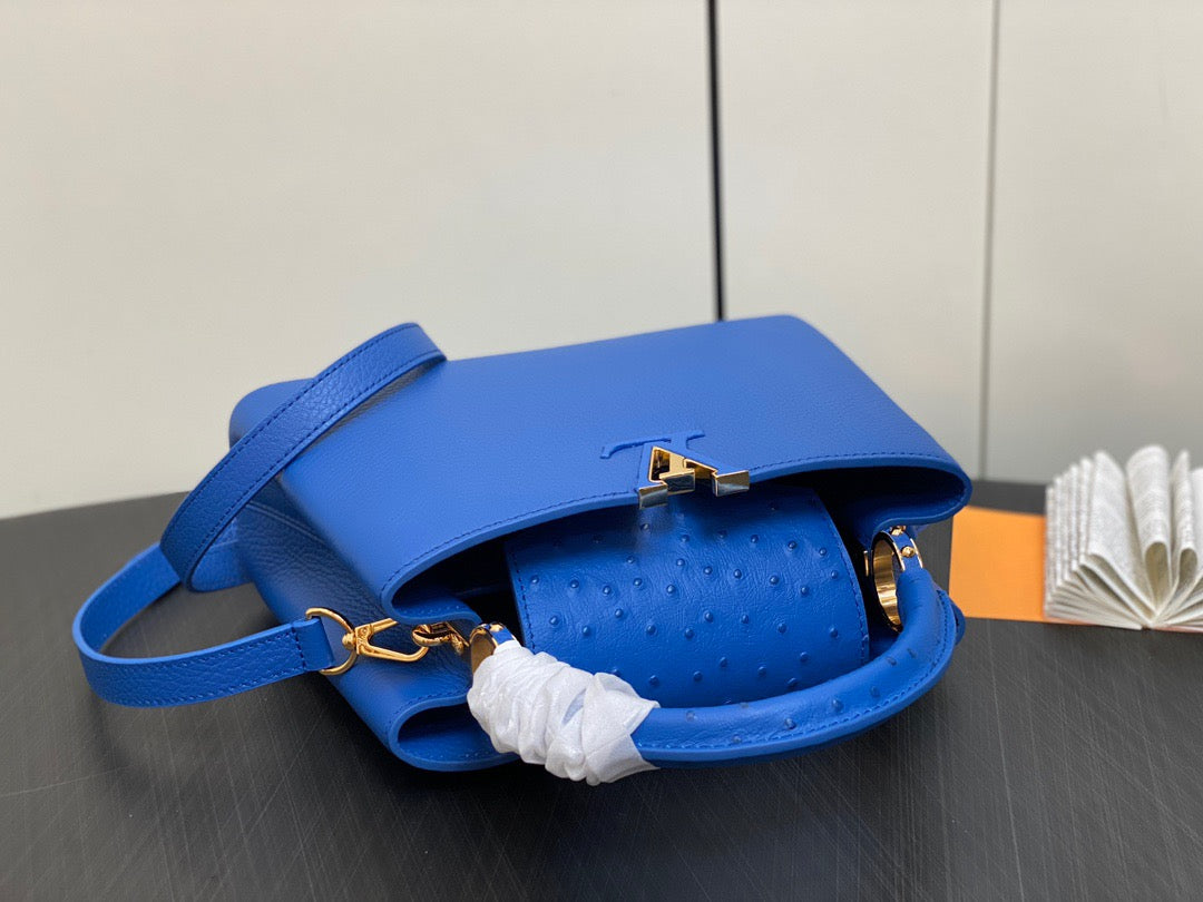 Louis Vuitton Capucines Small  Bag In Dark Blue