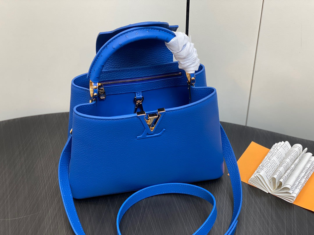 Louis Vuitton Capucines Small  Bag In Dark Blue