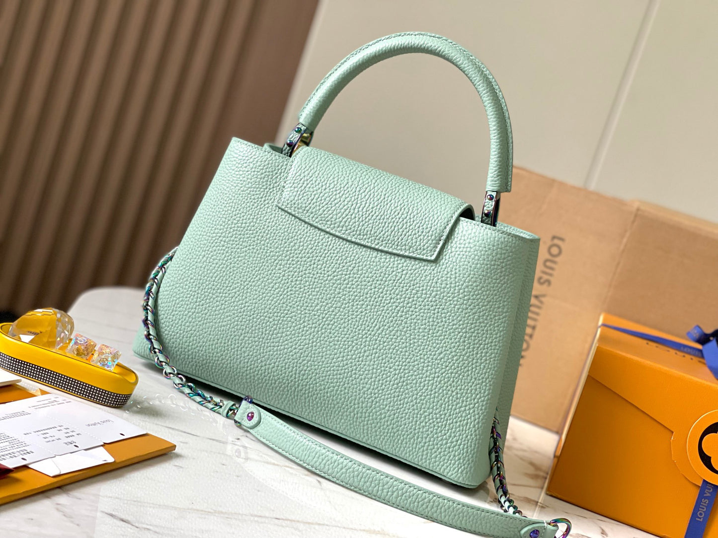 Louis Vuitton Capucines Medium Bag In Mint Green