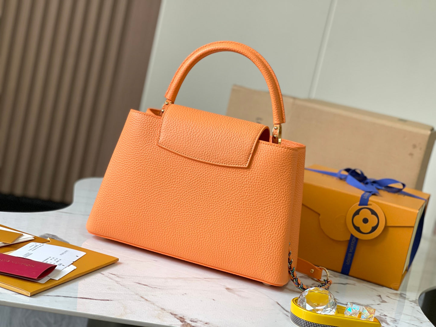 Louis Vuitton Capucines Medium Bag In Orange