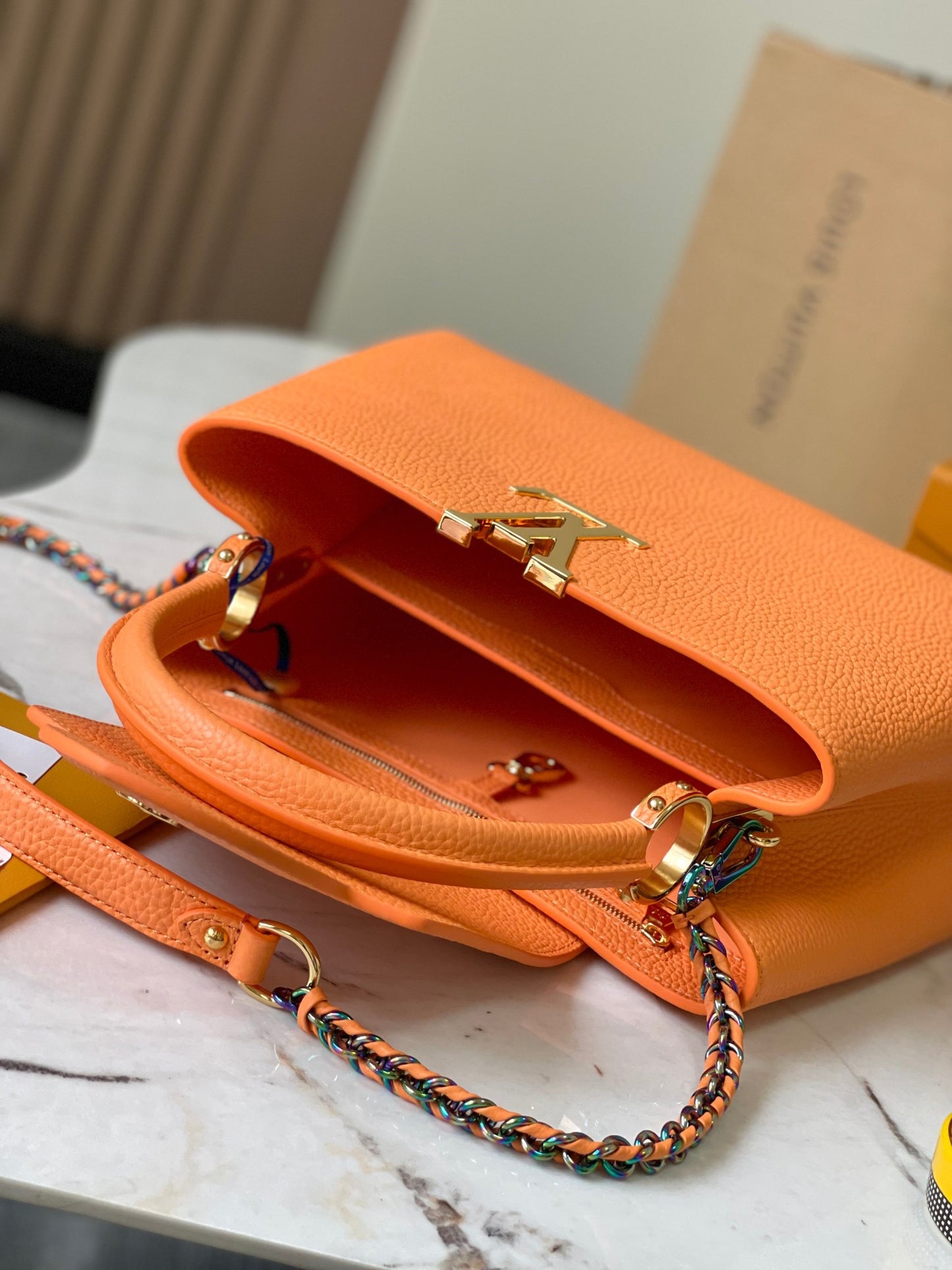 Louis Vuitton Capucines Medium Bag In Orange