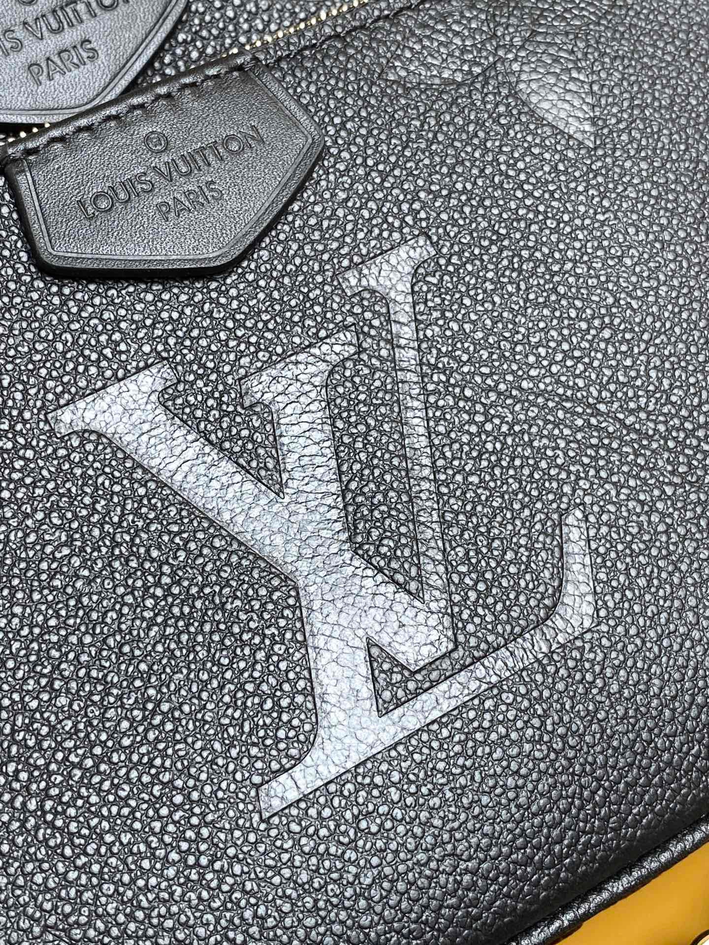 Louis Vuitton Large Pochette Accessories In Black Embossed