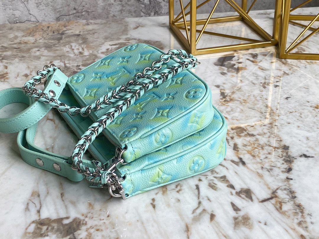 Louis Vuitton Multi Large Pochette Accessoires In Water Green