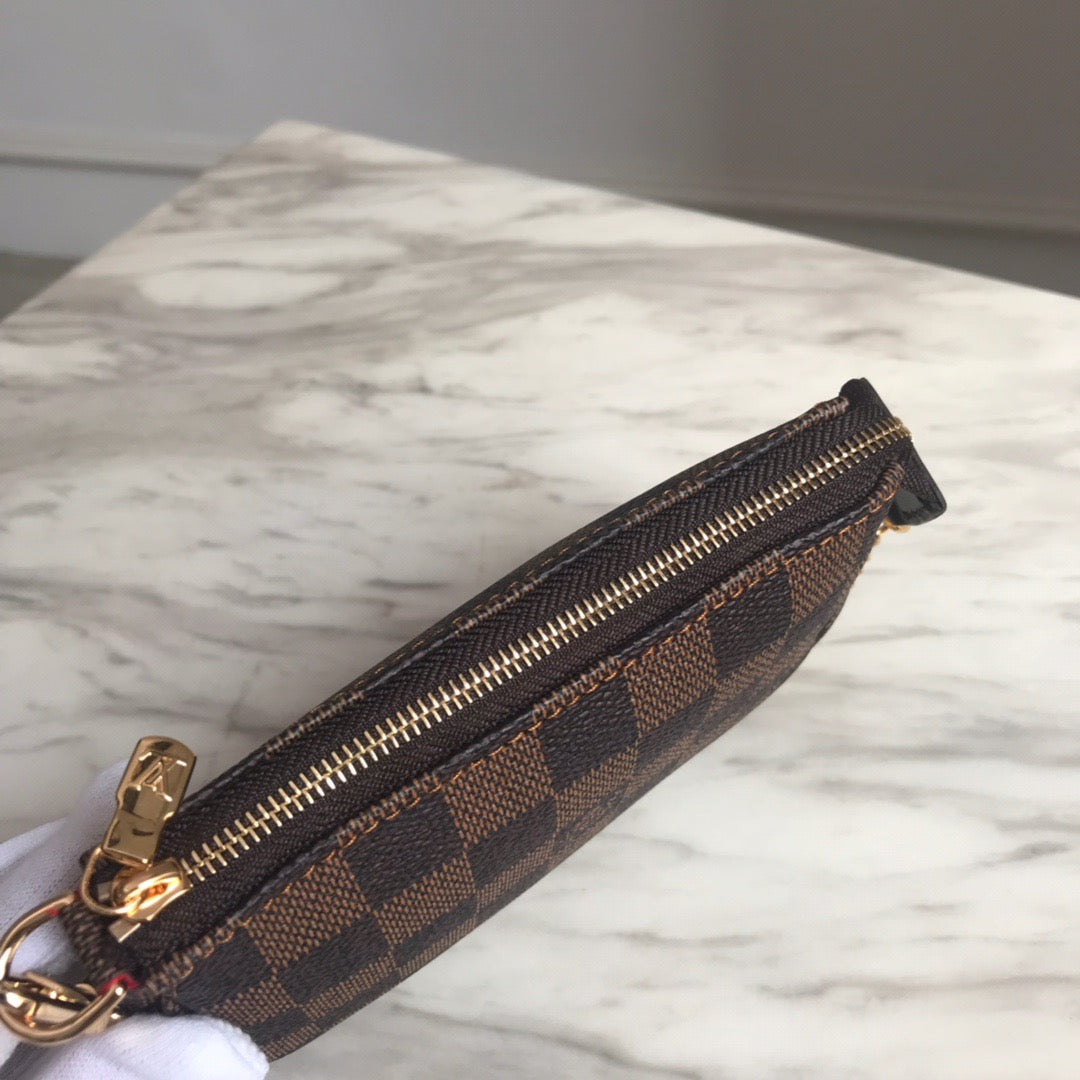 Louis Vuitton Micro Pochette Accessories With Brown Checkerboard