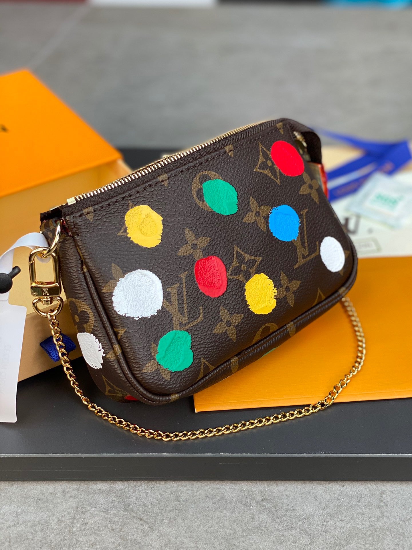 Louis Vuitton Micro Pochette Accessories In Yayoi Kusama Series