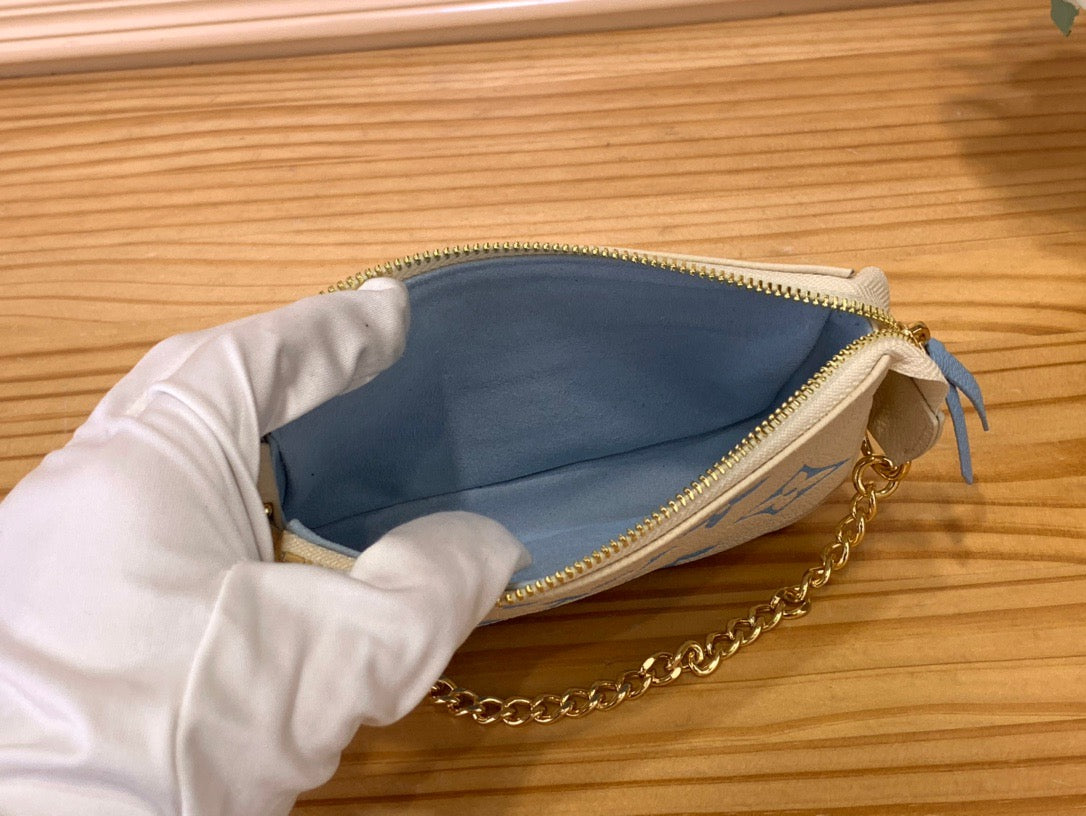 Louis Vuitton Mini Pochette Accessories In Blue Presbyopia