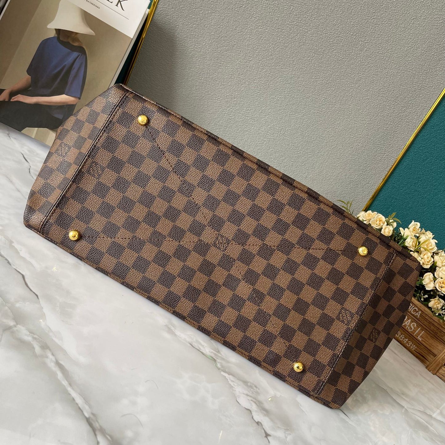 Louis Vuitton Artsy Brown Checkerboard Empreinte Leather Shoulder Bag