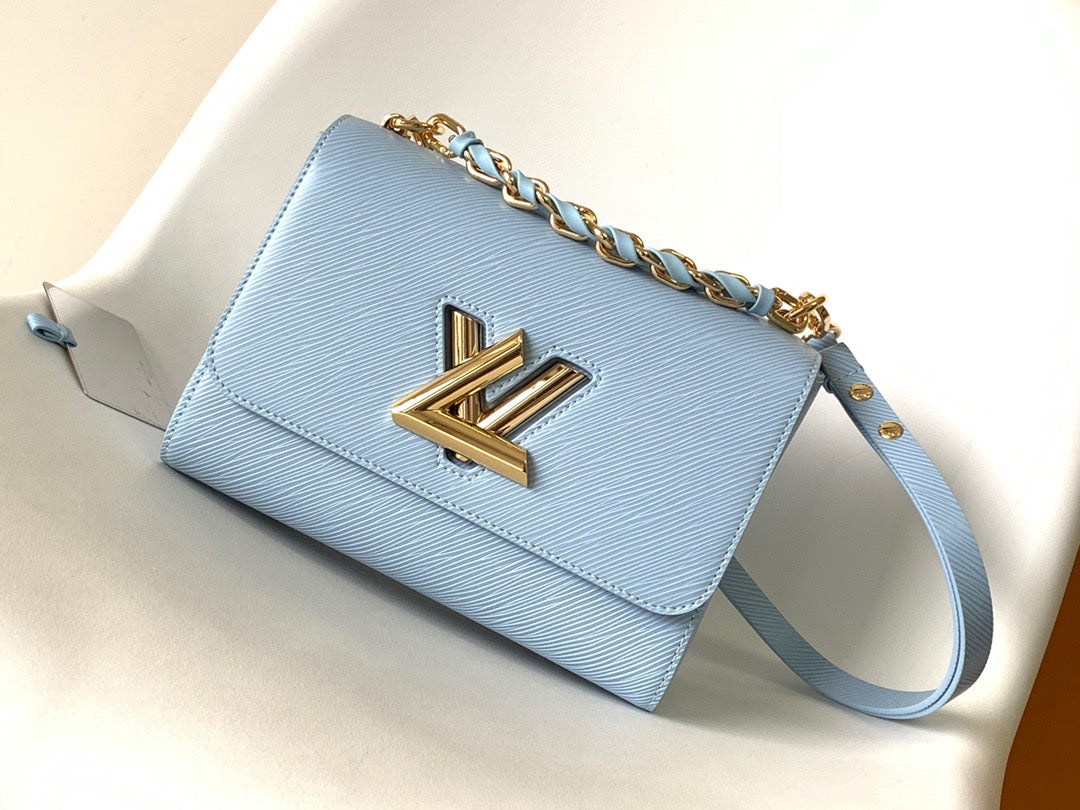 Louis Vuitton Twist Pouch In Haze Blue Epi Leather