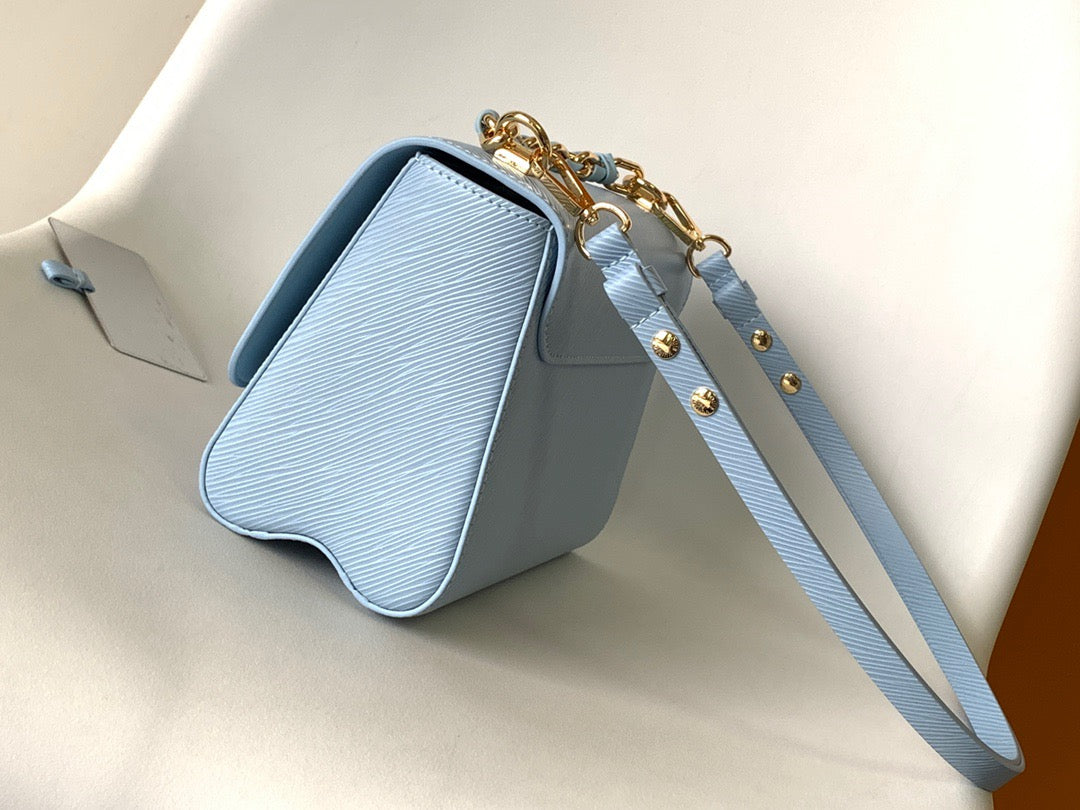 Louis Vuitton Twist Pouch In Haze Blue Epi Leather