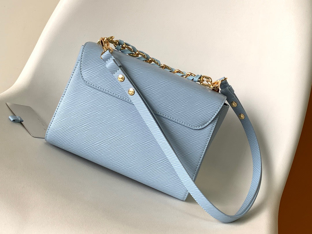 Louis Vuitton Twist Pouch In Haze Blue Epi Leather