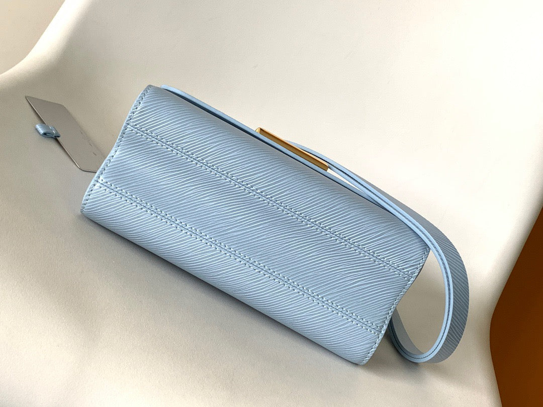 Louis Vuitton Twist Pouch In Haze Blue Epi Leather