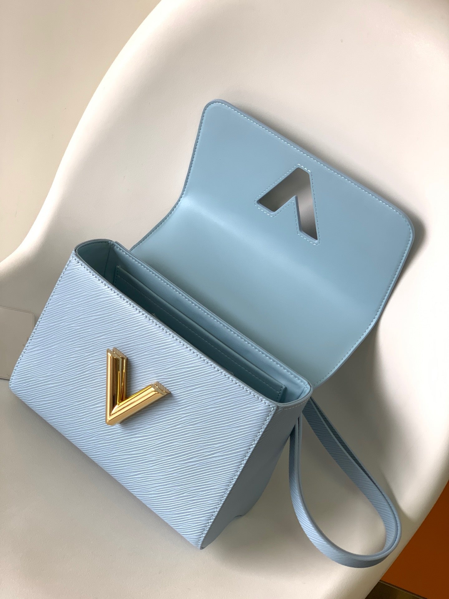 Louis Vuitton Twist Pouch In Haze Blue Epi Leather