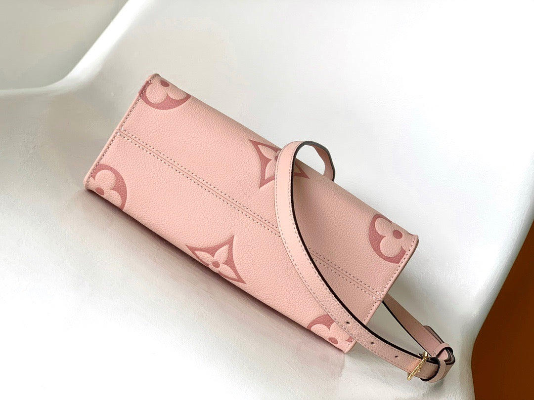 Louis Vuitton Onthego Bags In Pink Embossed Canvas 