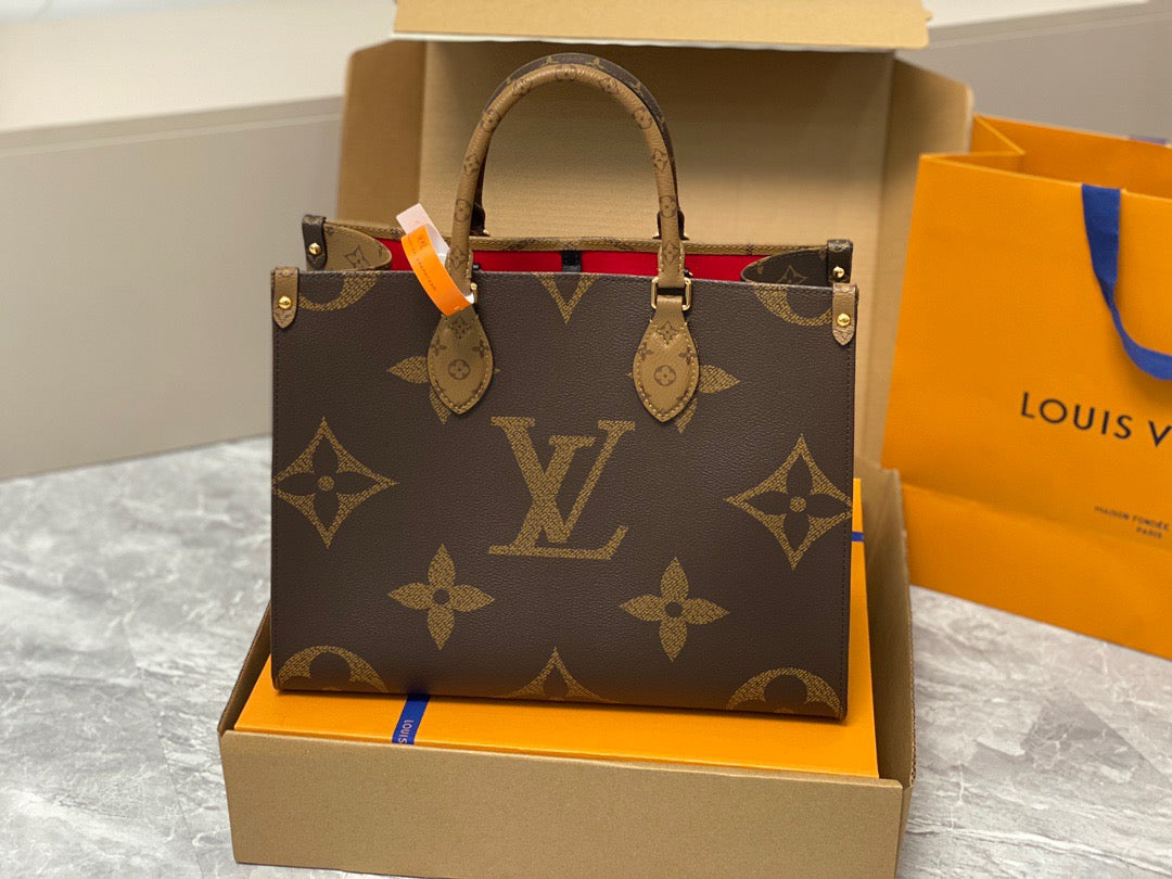 Louis Vuitton Onthego Handbags In Brown Embossed