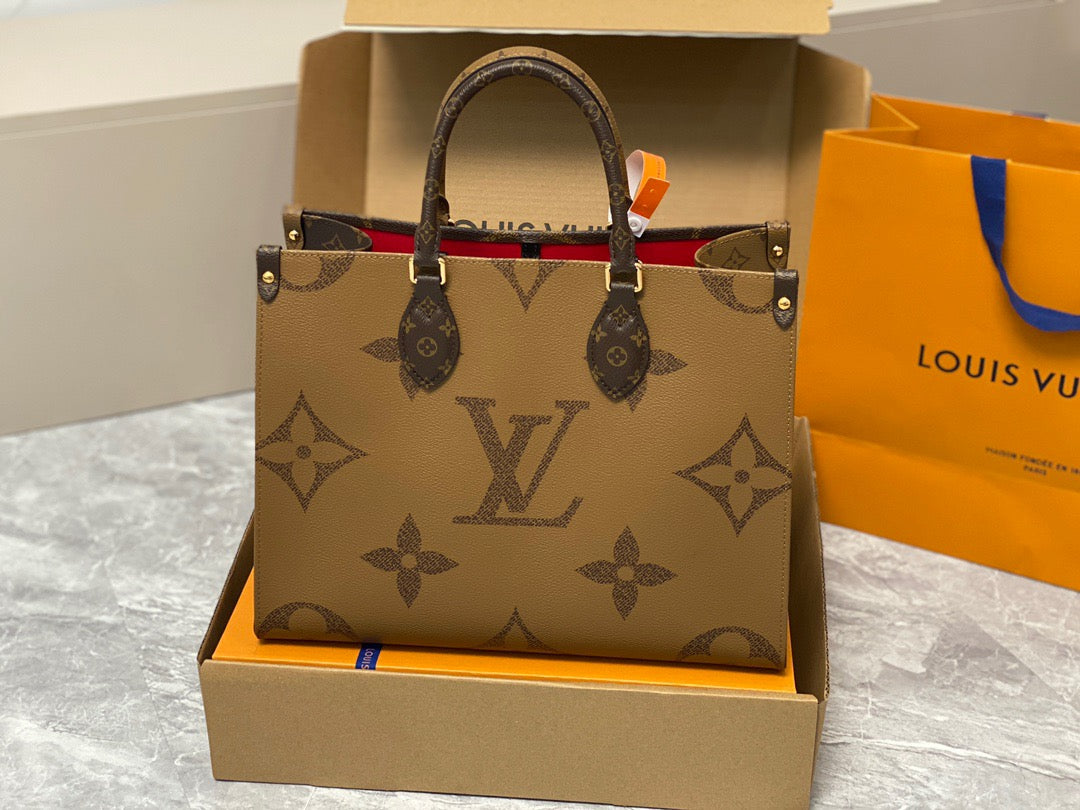 Louis Vuitton Onthego Handbags In Brown Embossed