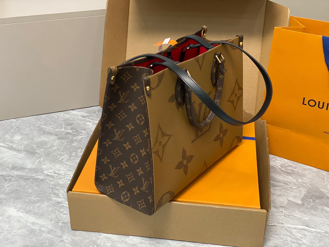 Louis Vuitton Onthego Handbags In Brown Embossed