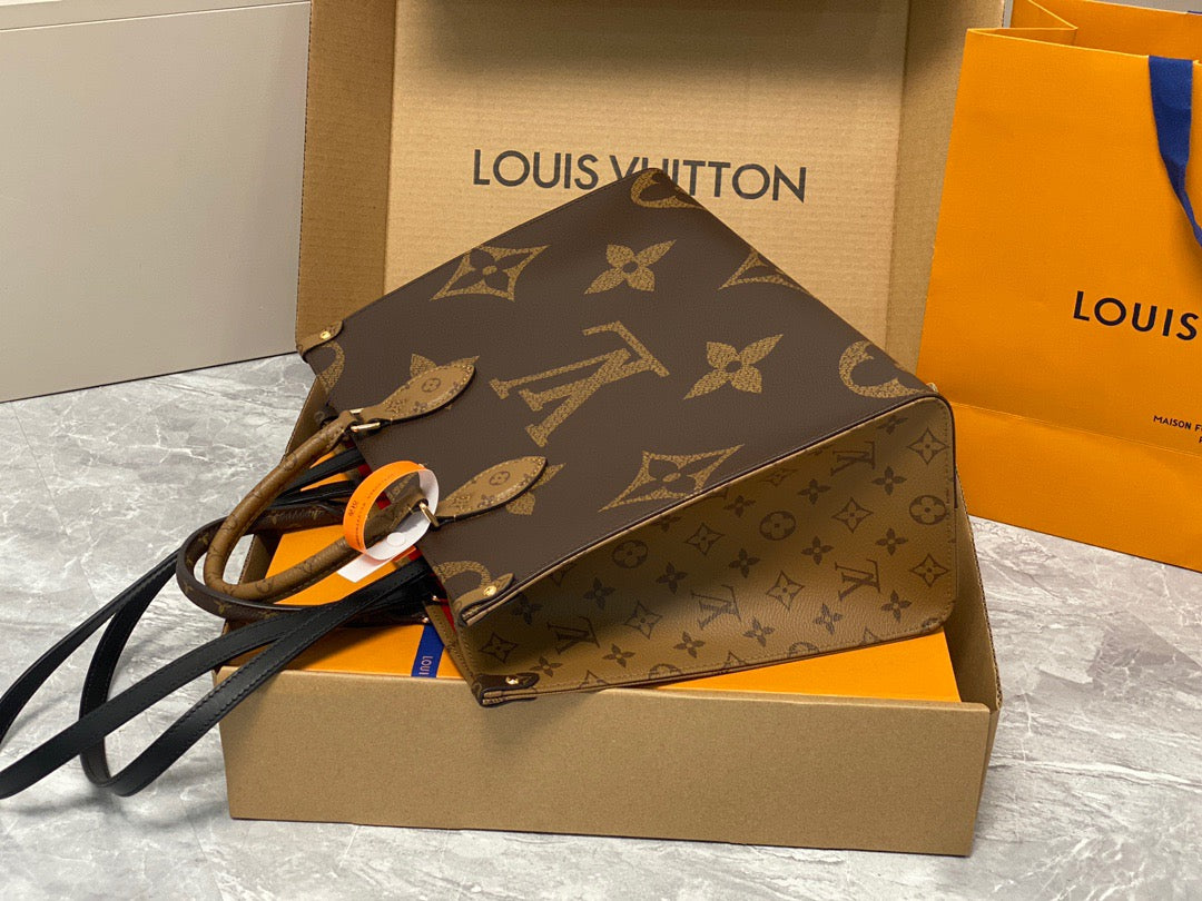 Louis Vuitton Onthego Handbags In Brown Embossed