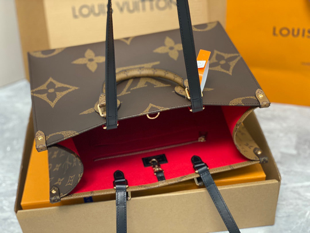 Louis Vuitton Onthego Handbags In Brown Embossed