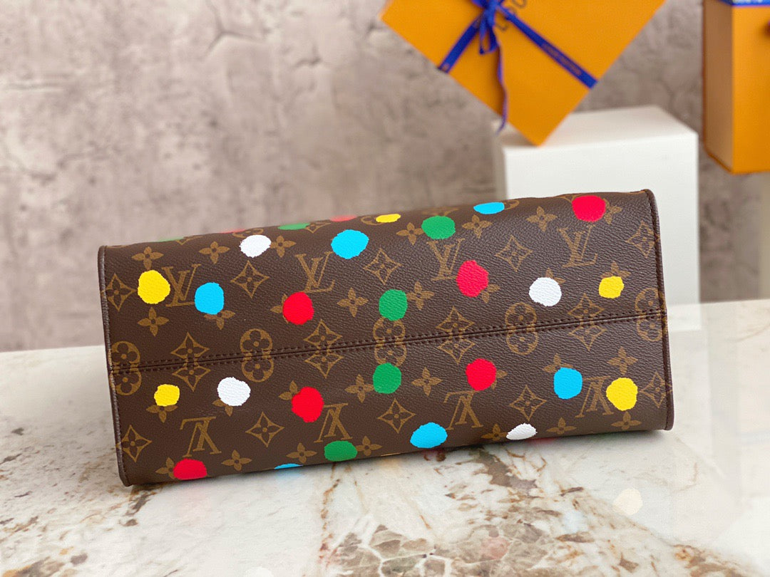 Louis Vuitton Onthego With Colorful Polka Dot Presbyopia Handbag