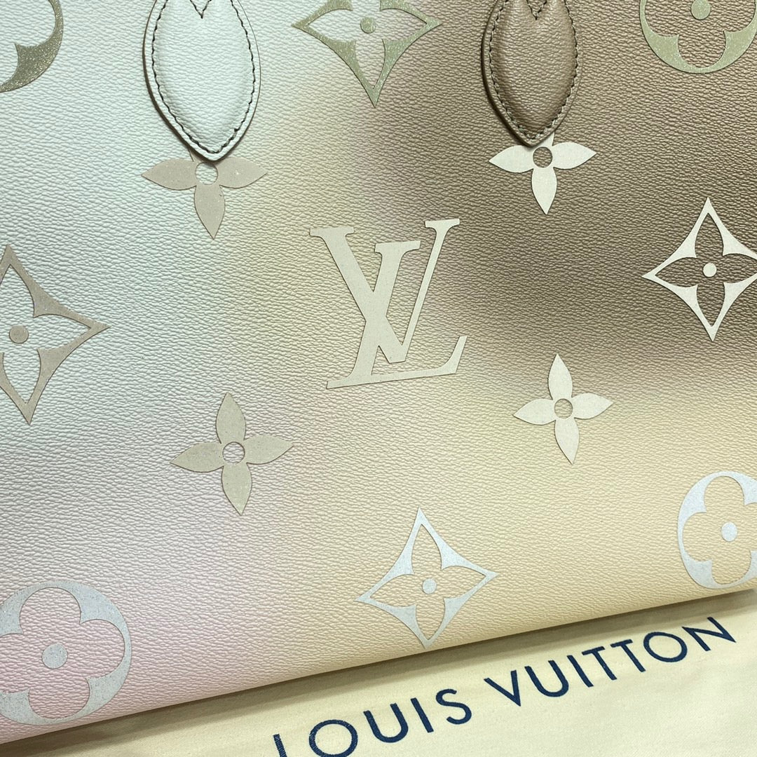 Louis Vuitton Onthego Handbags With Embossed Mermaid Gradient Color