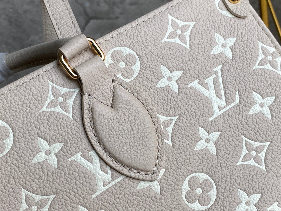 Louis Vuitton Onthego With Light Milkshake Pink Print Tote Bag