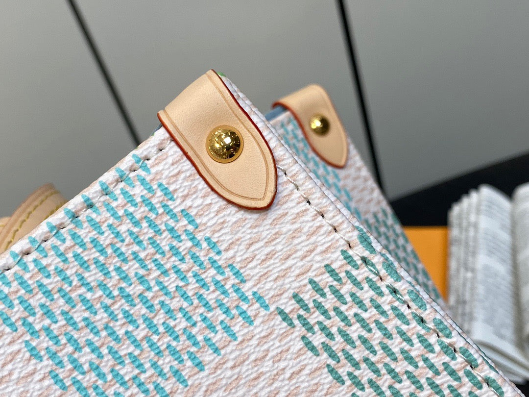 Louis Vuitton Onthego Handbags With Color Checkerboard Series