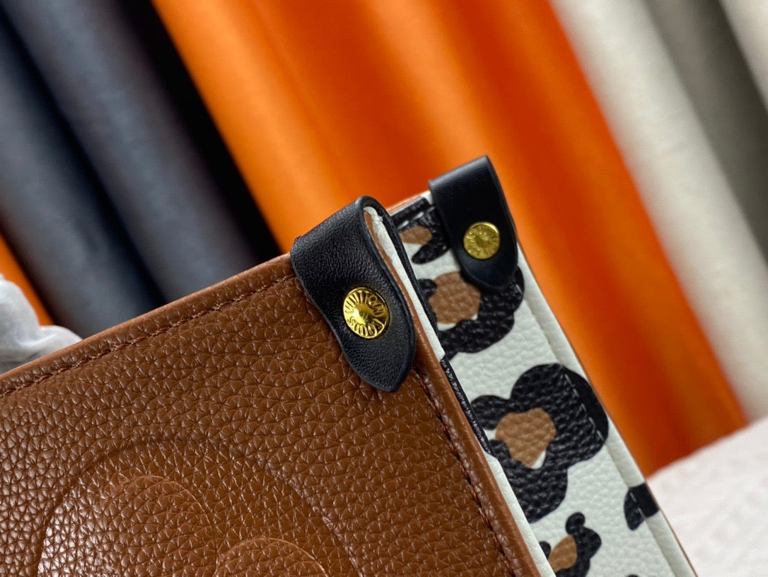 Louis Vuitton Onthego Handbags With Brown Leopard Print