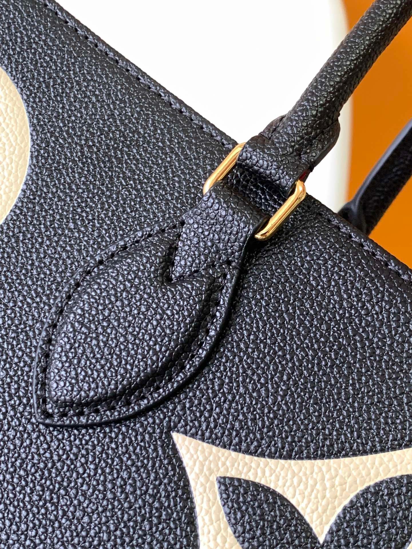 Louis Vuitton Onthego Handbags With Calfskin Black Embossed