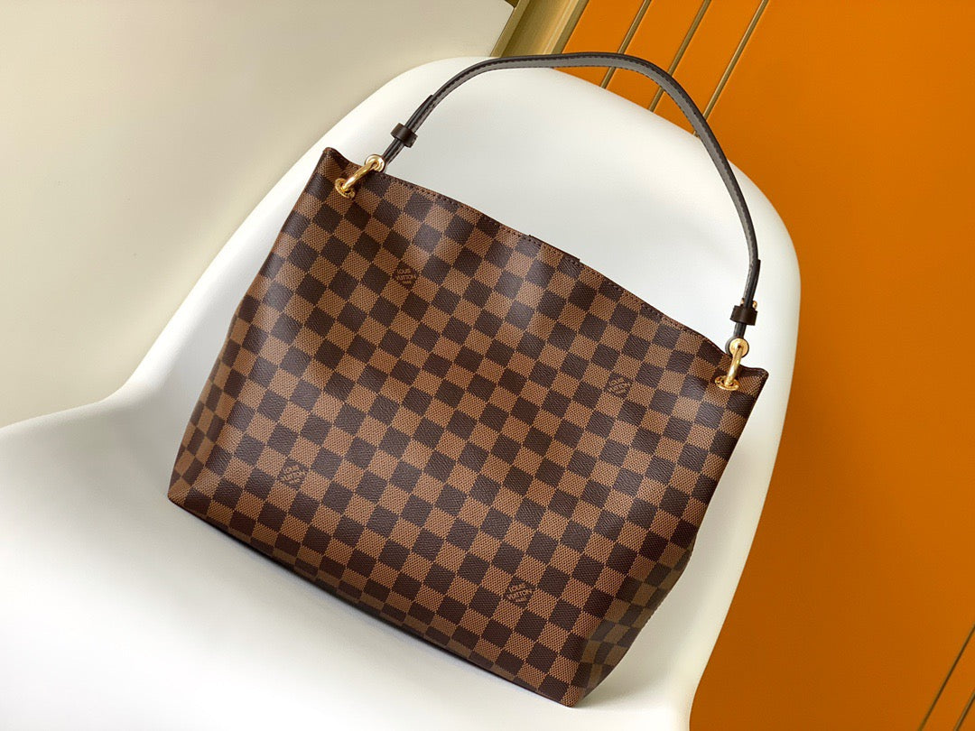 Louis Vuitton Graceful Monogram Canvas In Brown Retro Checkerboard