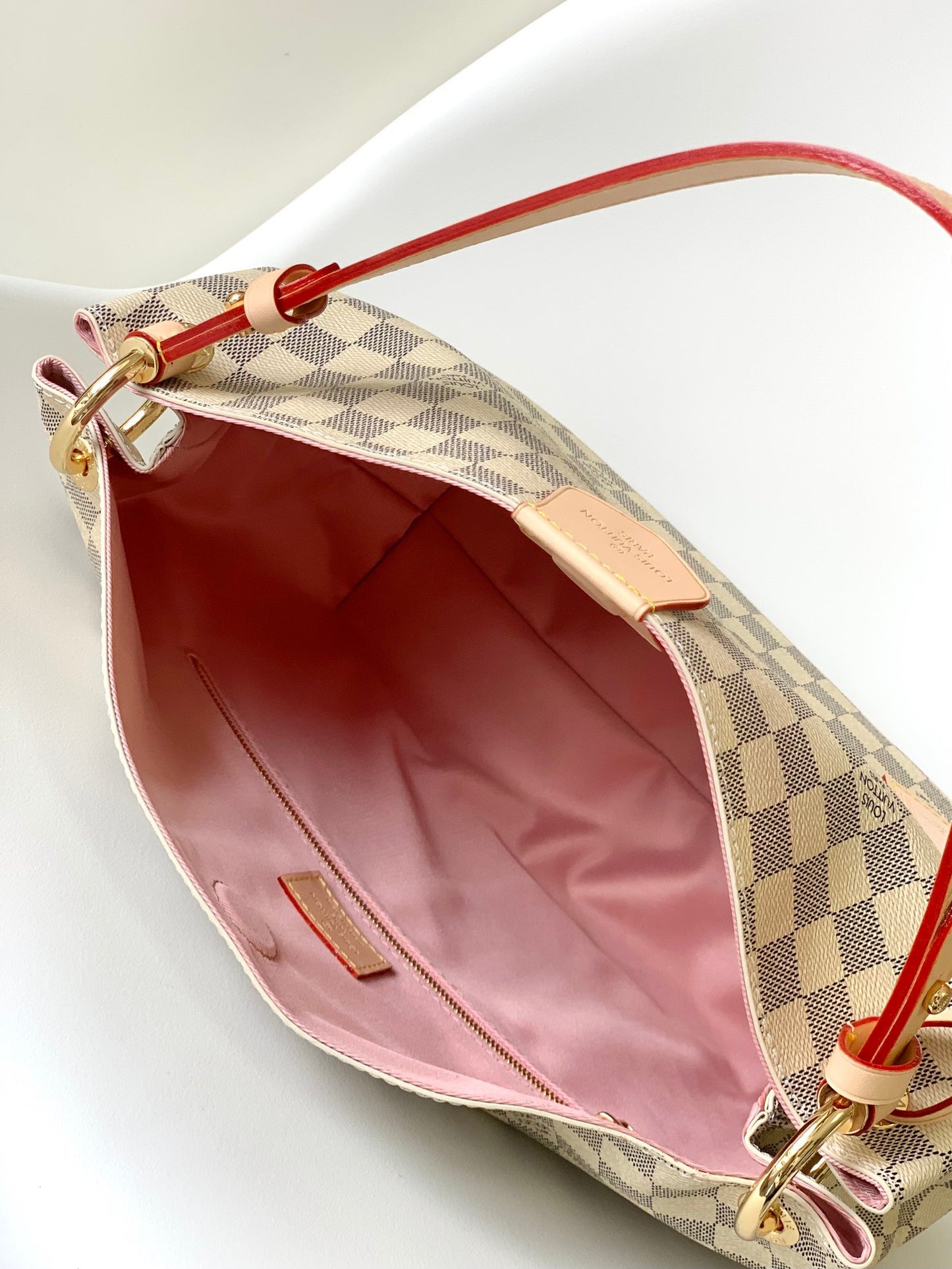 Louis Vuitton Graceful Monogram Canvas In Beige Retro Checkerboard