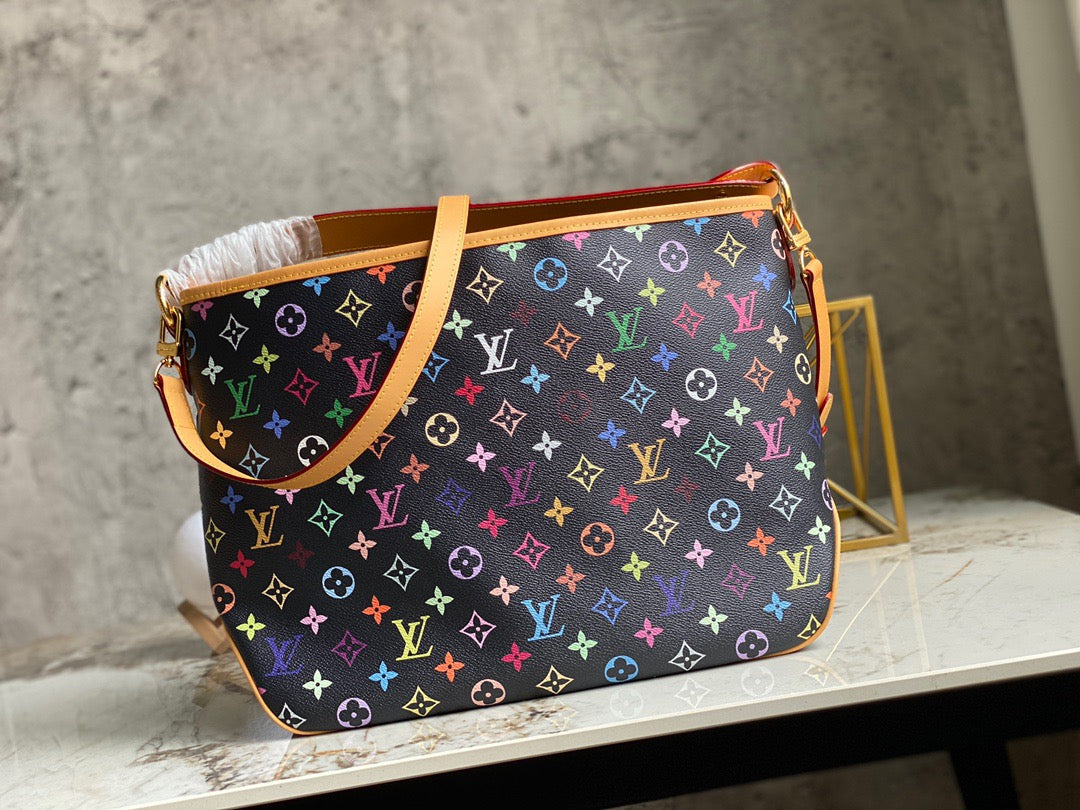 Louis Vuitton Graceful Monogram Canvas In Black Tricolor Retro Presbyopia