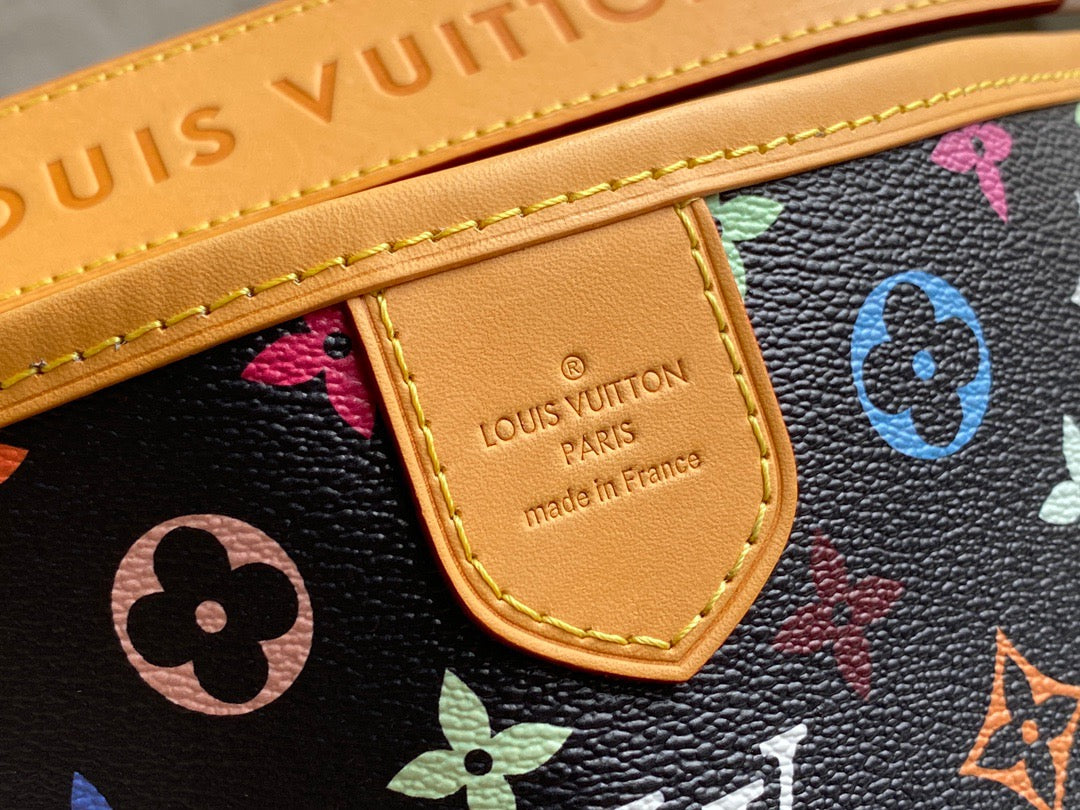 Louis Vuitton Graceful Monogram Canvas In Black Tricolor Retro Presbyopia