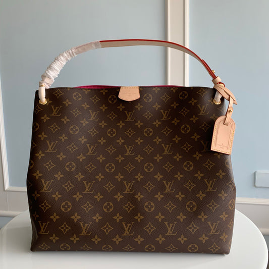 Louis Vuitton Graceful Monogram Canvas In Brown Retro With Red Lining