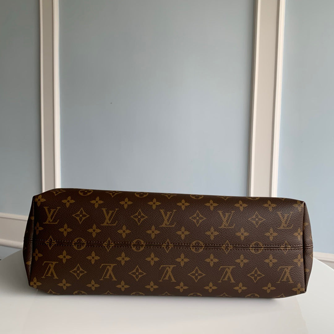 Louis Vuitton Graceful Monogram Canvas In Brown Retro With Red Lining