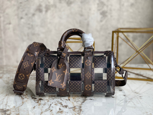 Louis Vuitton Keepall Bandouliere 25 Monogram Brown Presbyopic Checkerboard