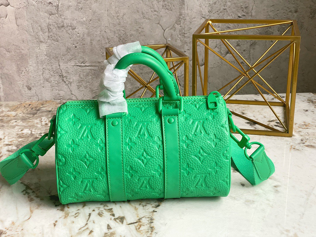 Louis Vuitton Keepall Bandouliere 25 Monogram Embossed Green