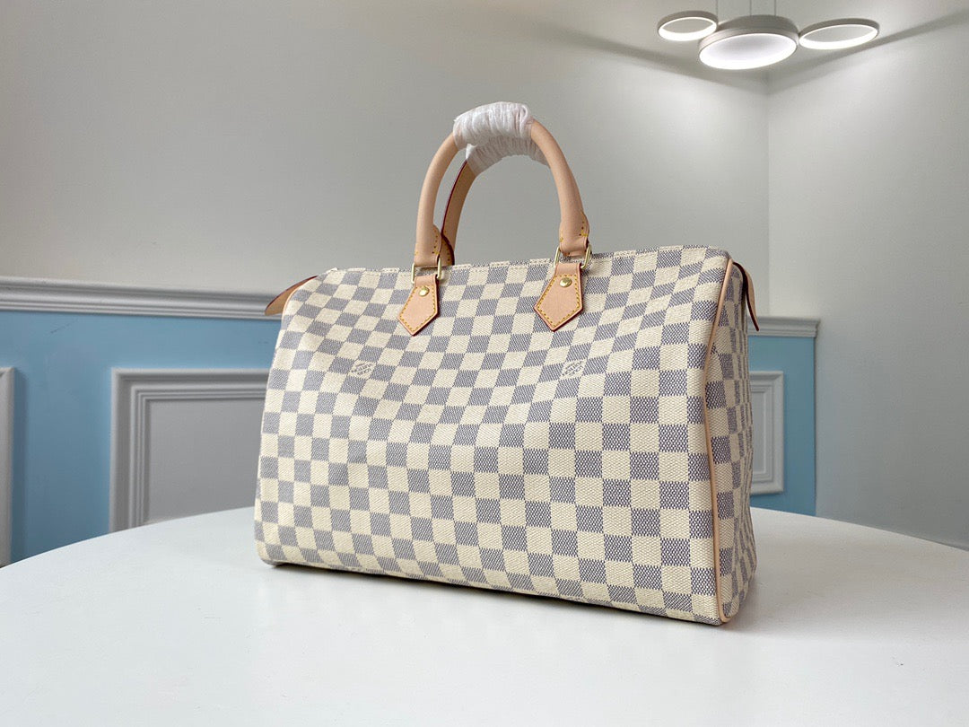 Louis Vuitton Keepall Bandouliere 35 Monogram White Checkerboard