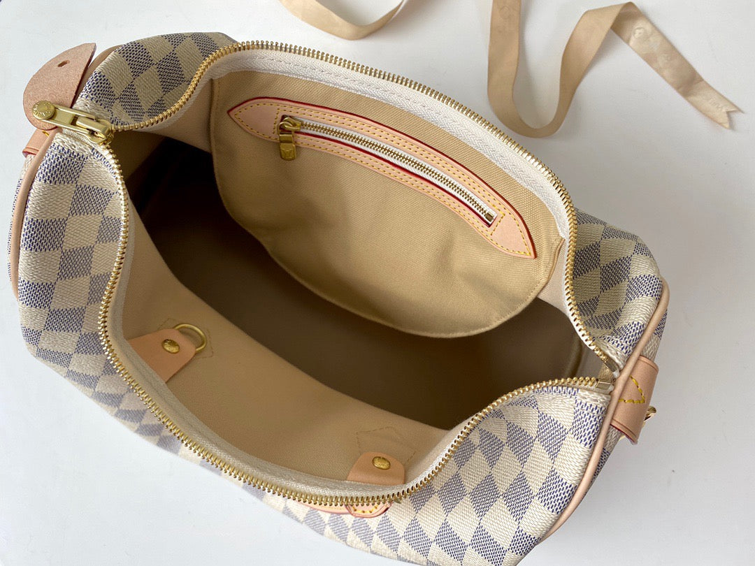 Louis Vuitton Keepall Bandouliere 35 Monogram White Checkerboard