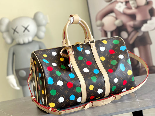 Louis Vuitton Keepall Bandouliere 45 Monogram Colorful Polka Dots