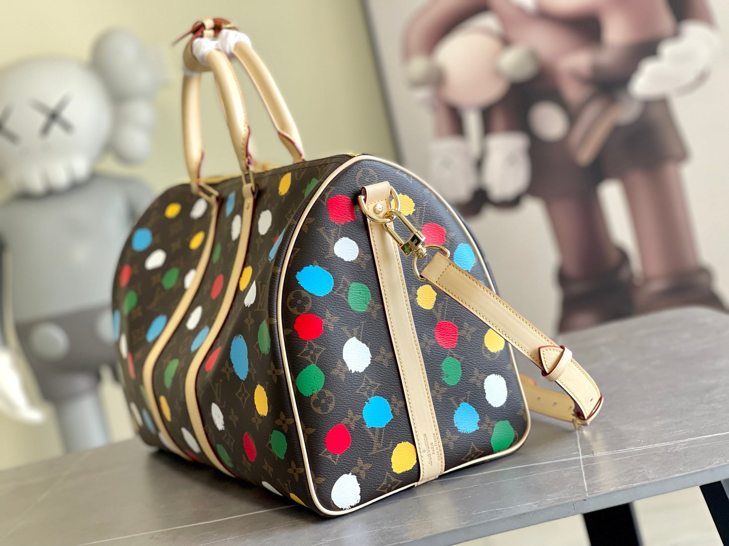 Louis Vuitton Keepall Bandouliere 45 Monogram Colorful Polka Dots