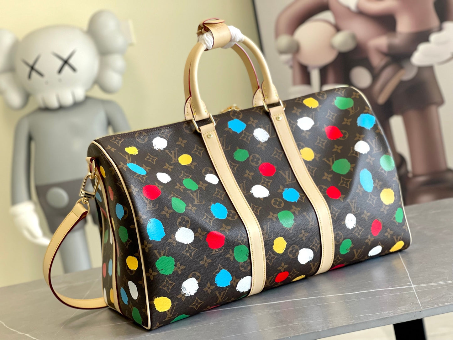 Louis Vuitton Keepall Bandouliere 45 Monogram Colorful Polka Dots