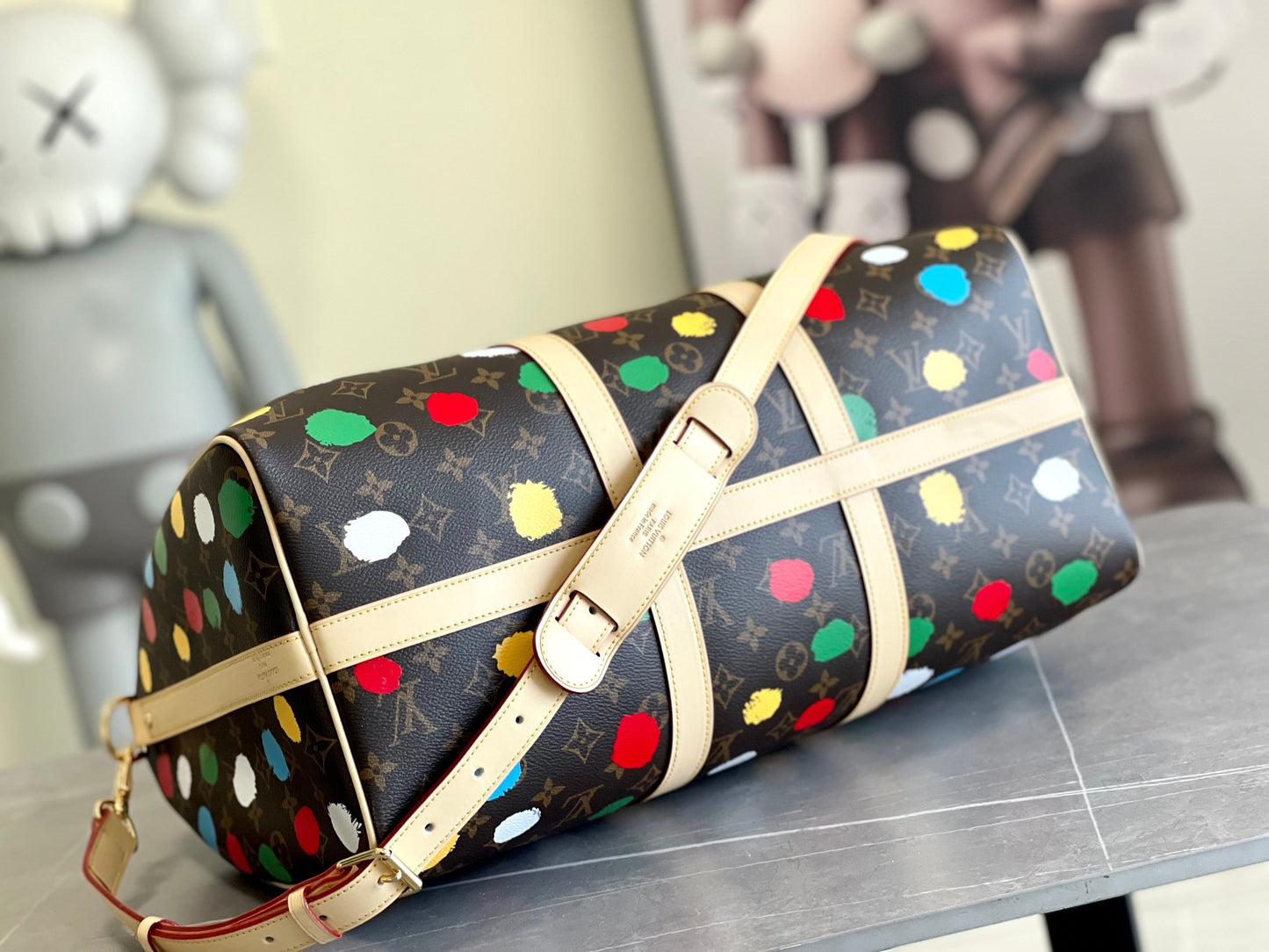 Louis Vuitton Keepall Bandouliere 45 Monogram Colorful Polka Dots