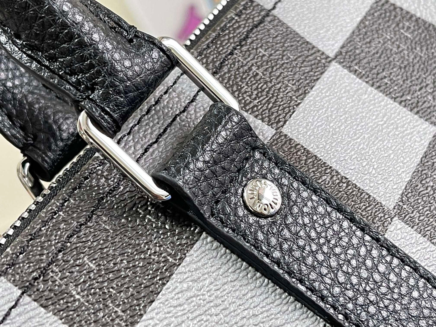 Louis Vuitton Keepall Bandouliere 45 Monogram Black And Gray Checkerboard