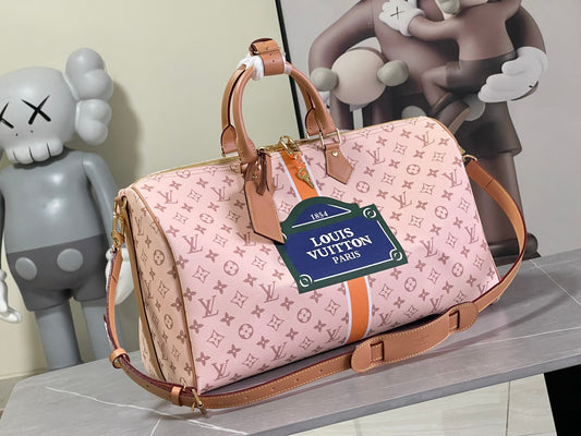 Louis Vuitton Keepall Bandouliere 45 Monogram Pink Presbyopia