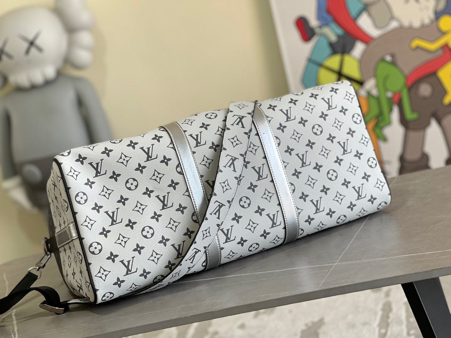 Louis Vuitton Keepall 50 Obsidian And Silver Presbyopia Series