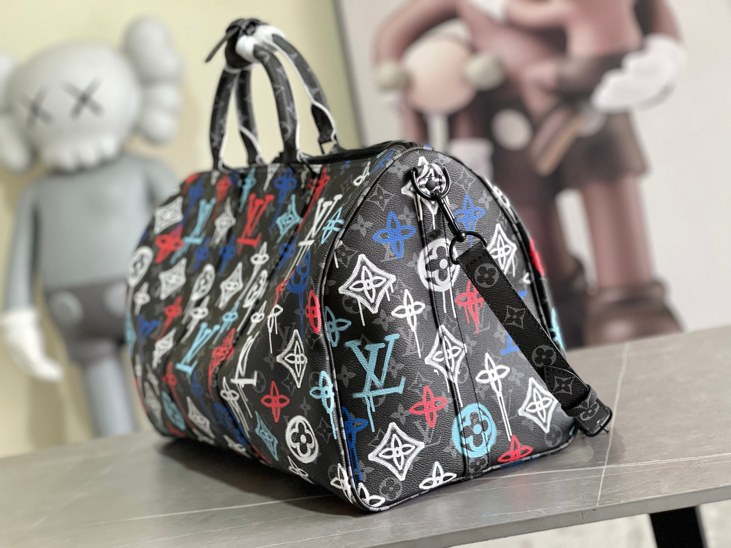 Louis Vuitton Keepall Bandouliere 50 Monogram Graffiti Series