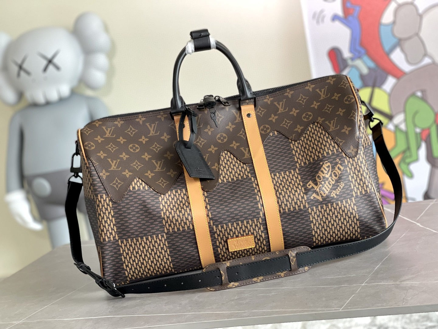 Louis Vuitton Keepall Bandouliere 50 Monogram Nigo joint series