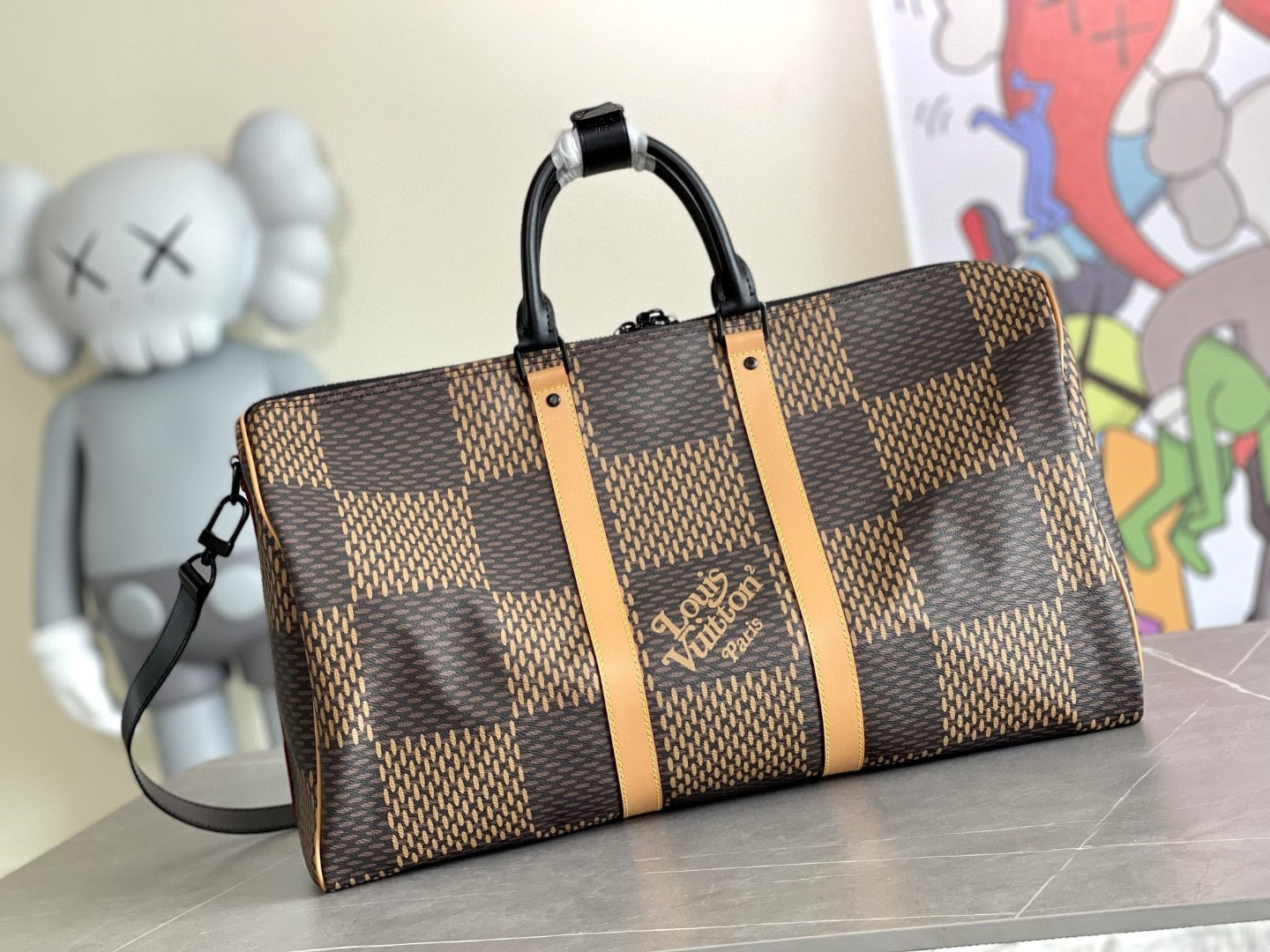 Louis Vuitton Keepall Bandouliere 50 Monogram Nigo joint series