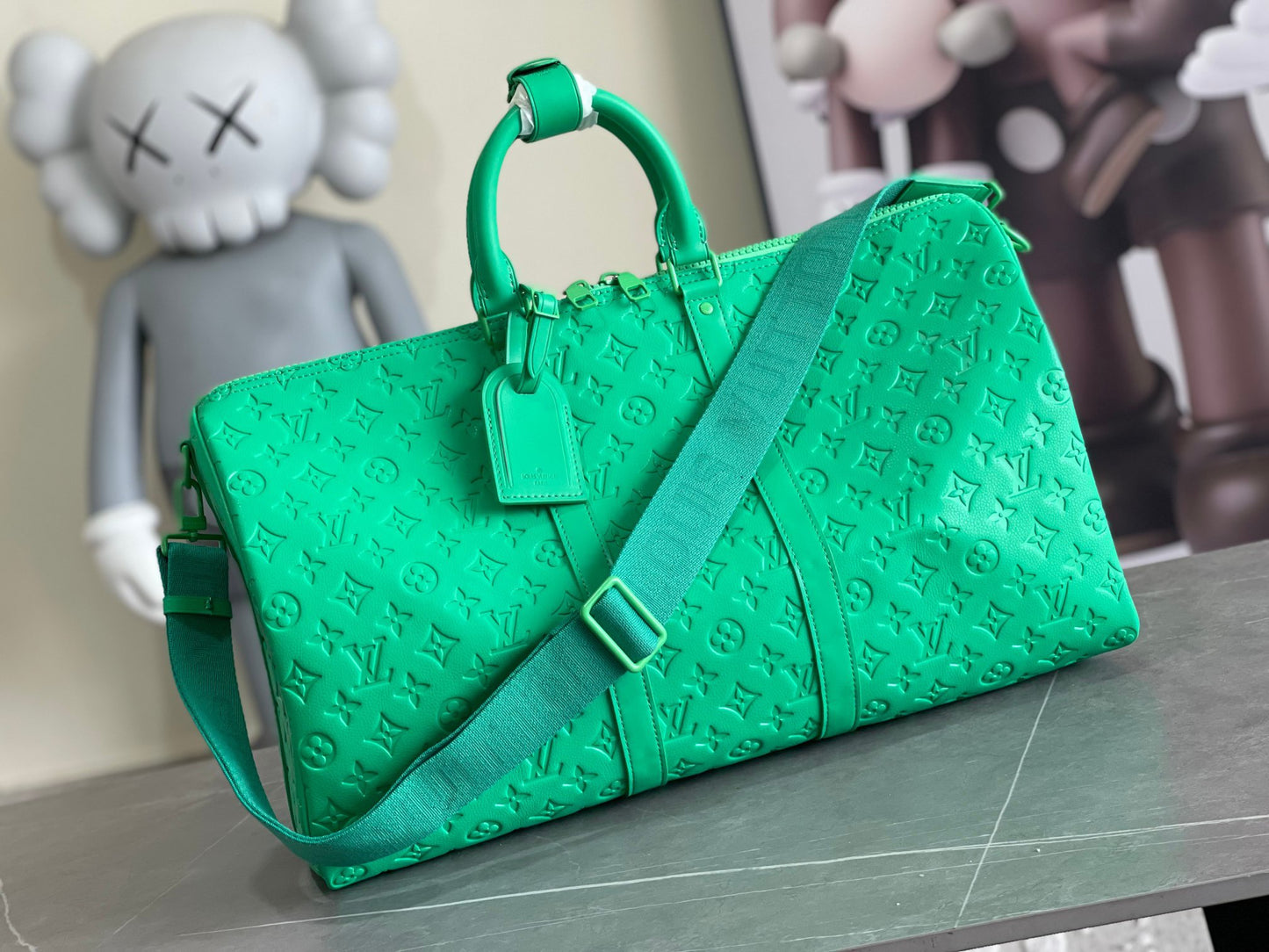 Louis Vuitton Keepall Bandouliere 50 Monogram Presbyopia Green